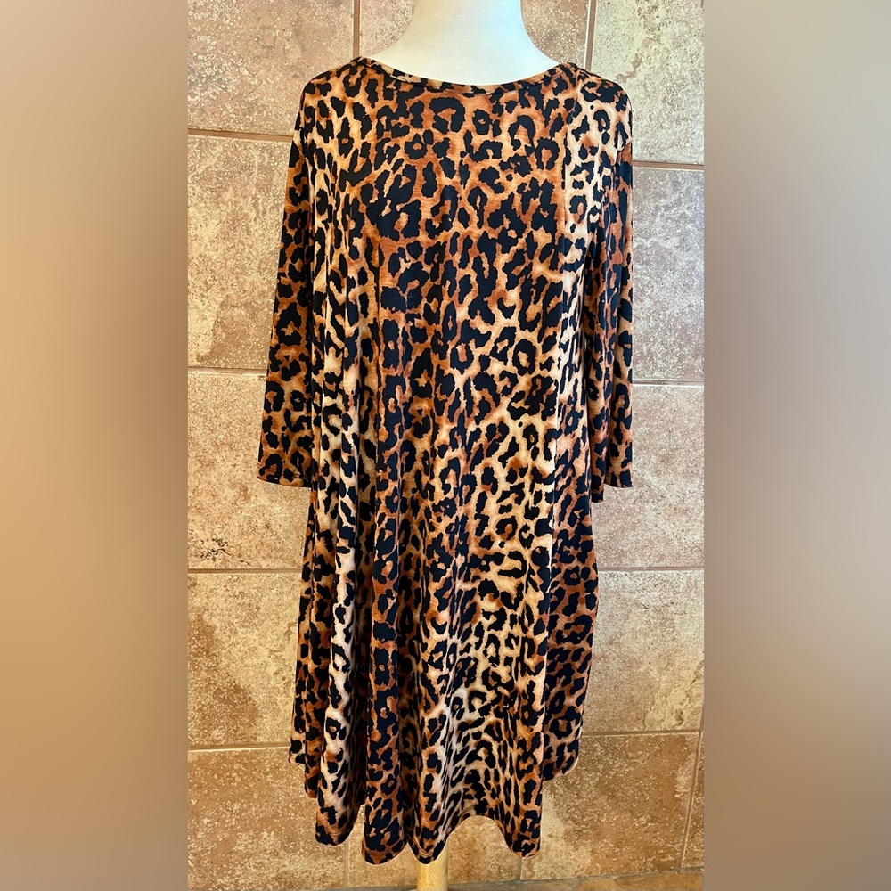L&B Leopard Print Women's Dress size Large